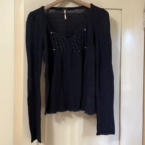Free people merino wool blend babydoll tunic